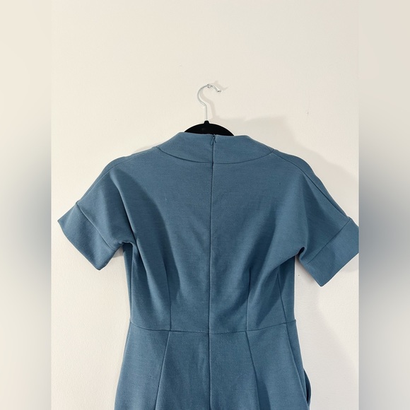 Blue formal work dress in small - Picture 3 of 7